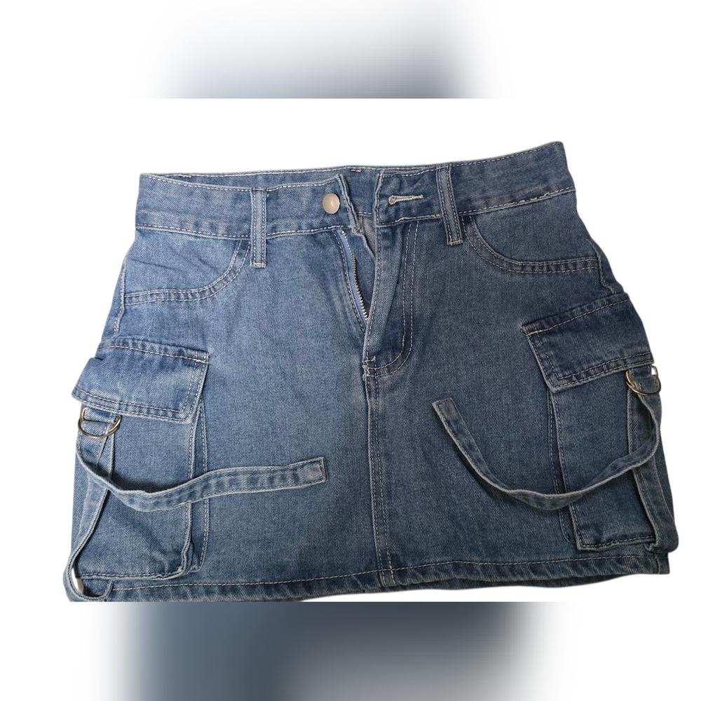 SHEIN Blue Denim Skirt